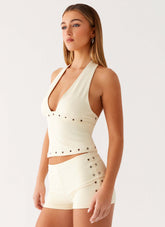 Roxy Mini Shorts - Muted Yellow